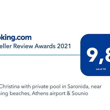 Villa Christina With Private Pool In Saronida, Near Stunning Beaches, Athens Airport & Sounio Exterior photo
