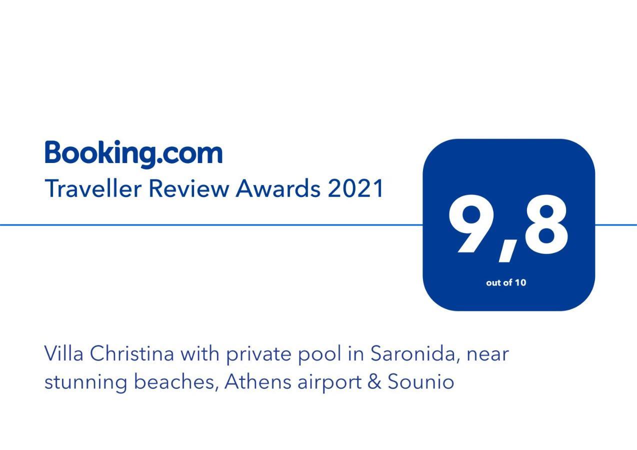 Villa Christina With Private Pool In Saronida, Near Stunning Beaches, Athens Airport & Sounio Exterior photo